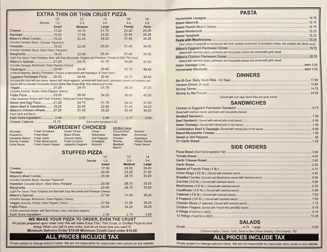 Milano's Pizza